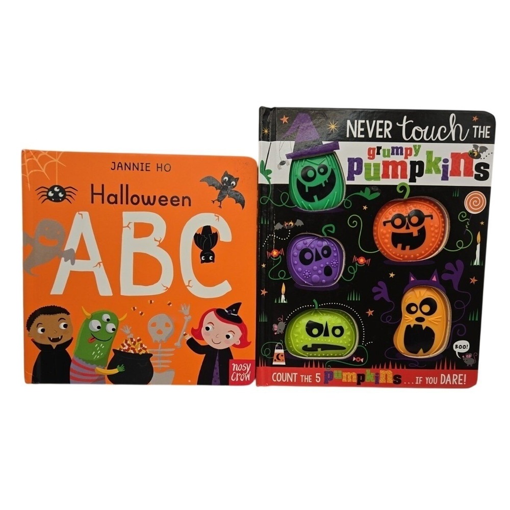 Halloween Board Book Lot of 2 | ABC & Counting | Toddler Preschool Books